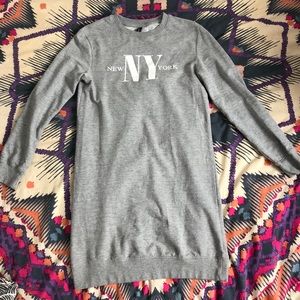 Grey, New York logo, Sweat shirt dress